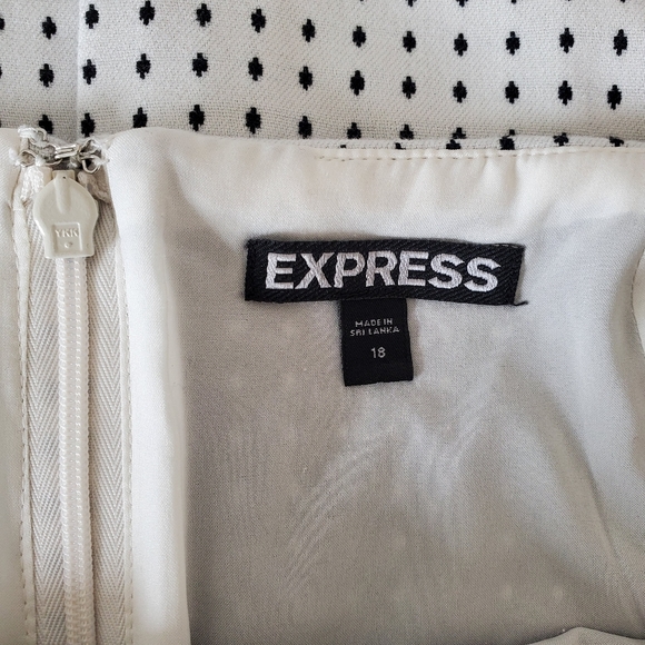 Express Women's Pencil Skirt, White/Black (Size 18) - Picture 4 of 7